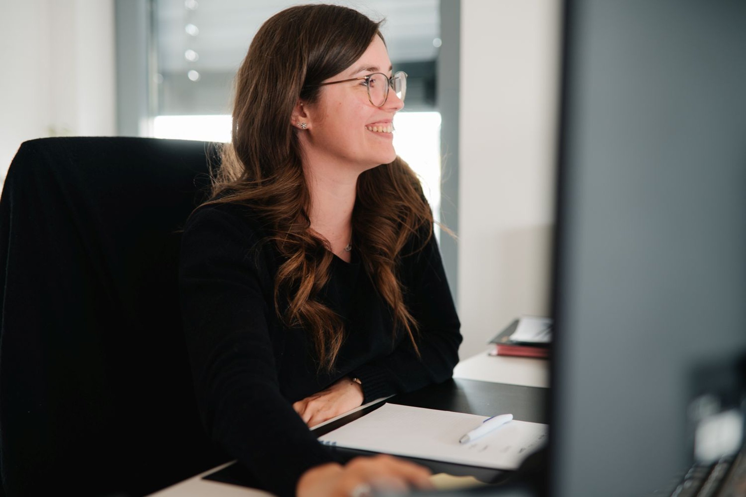 Empfangsbereich der Kanzlei Pöschl | Partner in Bensheim